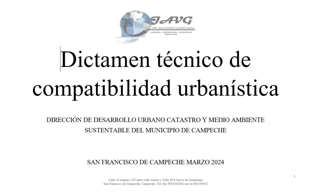 Dictamen Técnico de Compatibilidad Urbanística