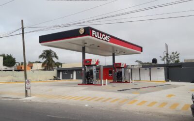 Estacion de servicios a base de gas y gasolinas